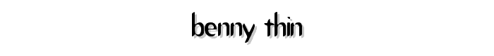 Benny Thin font